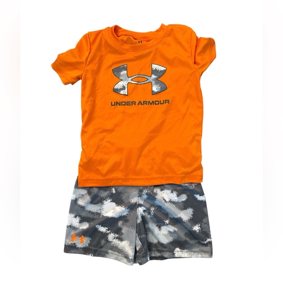 Under Armour Toddler Boys Short Sleeve Speed Tech Printed Tee & Shorts Set 24 M - Picture 1 of 1